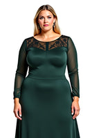 Load image into Gallery viewer, Elegant Dark Green A Line Satin Plus Size Long Mother of the Bride Dress