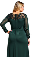 Load image into Gallery viewer, Elegant Dark Green A Line Satin Plus Size Long Mother of the Bride Dress