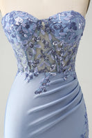 Load image into Gallery viewer, Glitter Lilac Sequined Tight Strapless Corset Party Dress