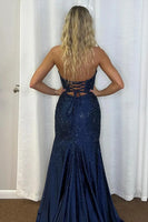 Load image into Gallery viewer, Sparkly Yellow Beaded Sweetheart Keyhole Long Prom Dress with Slit