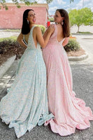 Load image into Gallery viewer, Sparkly Princess White Sequin Ball Gown Long Prom Dress