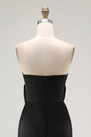 Load image into Gallery viewer, Black Sweetheart Maxi Sheath Formal Dress with Slit