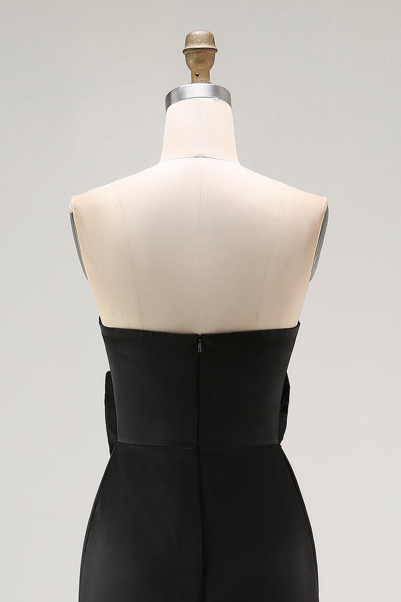 Load image into Gallery viewer, Black Sweetheart Maxi Sheath Formal Dress with Slit