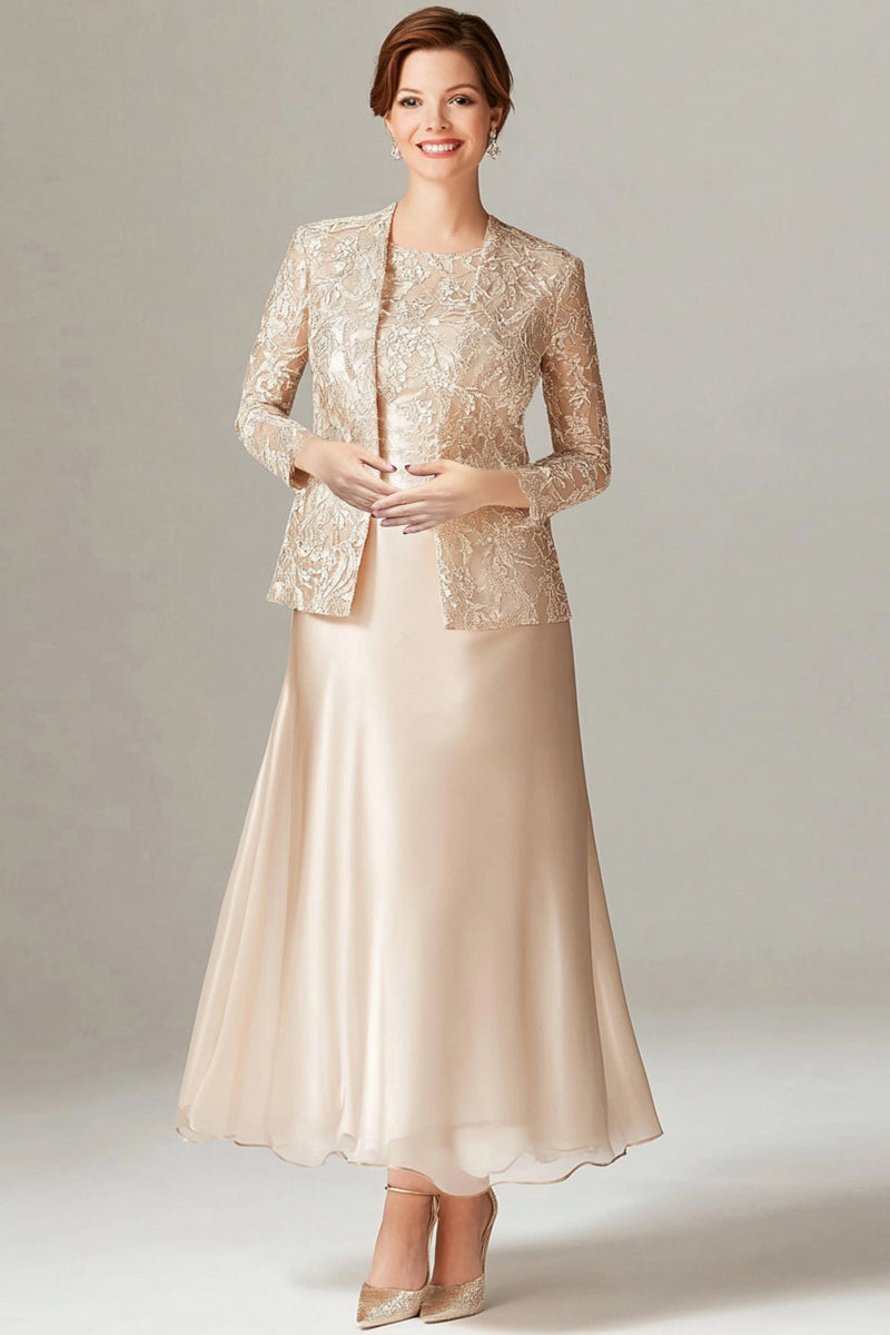 champagne mother of the bride dress with jacket Sylvie Midi Dress In Cream M main image 0