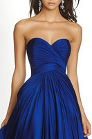 Load image into Gallery viewer, Royal Blue Sweetheart A Line Pleated Chiffon Long Formal Dress
