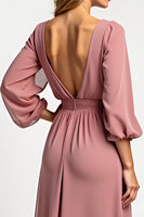 Load image into Gallery viewer, Blush A Line Round Neck Long Mother of the Bride Dress