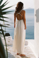Load image into Gallery viewer, Boho 2-Piece White Sheath Deep V-Neck Engagement Dress