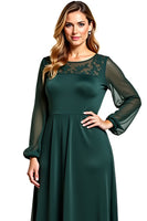 Load image into Gallery viewer, Pine A Line Long Sleeves Backless Mother of the Bride Dress with Lace