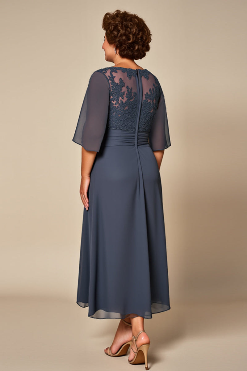 Load image into Gallery viewer, Twilight Appliqued Chiffon Long Mother of the Bride Dress