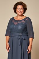 Load image into Gallery viewer, Twilight Appliqued Chiffon Long Mother of the Bride Dress