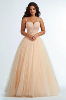 Load image into Gallery viewer, Daffodil Spaghetti Straps A Line Plus Size Prom Dress with Appliques