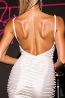 Load image into Gallery viewer, White Bodycon Cut Out Backless Satin Short Prom Dress