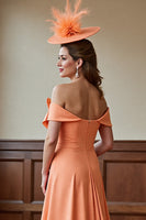 Load image into Gallery viewer, Sunset Satin A Line Midi Mother of the Bride Dress with Bow