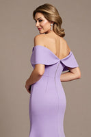 Load image into Gallery viewer, Lilac Satin Mermaid Maxi Mother of the Bride Dress