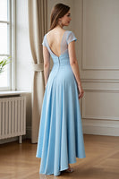 Load image into Gallery viewer, Sky Blue A Line Chiffon Maxi Mother of the Bride Dress with Lace