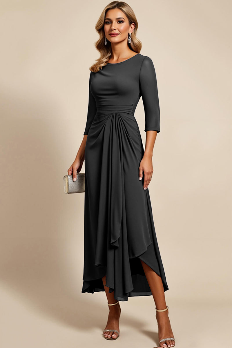 Load image into Gallery viewer, Twilight Chiffon Sheath Mother of the Bride Dress with 3/4 Sleeves
