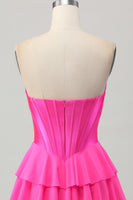 Load image into Gallery viewer, Yellow Ruched Corset Sweetheart Short Prom Dress with Appliques