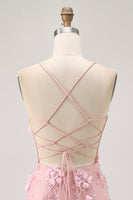 Load image into Gallery viewer, Sparkly Blue Floral Tight Corset Short Prom Dress with Sequins