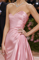 Load image into Gallery viewer, Simple Blush One Shoulder Ruched Long Pageant Dress