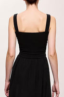 Load image into Gallery viewer, Simple Black Ruched A Line Long Evening Dress