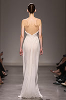 Load image into Gallery viewer, Elegant Ivory Strapless Sheath Ruched Long Evening Dress