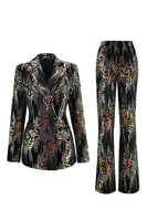 Load image into Gallery viewer, Sparkly 2 Piece Black Sequin Peak Lapel Women Prom Suits