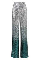 Load image into Gallery viewer, 2 Piece Sparkly Silver and Peacock Sequin Women Prom Suits