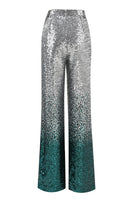 Load image into Gallery viewer, 2 Piece Sparkly Silver and Peacock Sequin Women Prom Suits