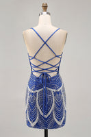 Load image into Gallery viewer, Sparkly Dark Green Tight Short Prom Dress with Beading