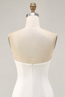 Load image into Gallery viewer, Sparkly White Strapless Floral Short Tight Prom Dress with Sequins