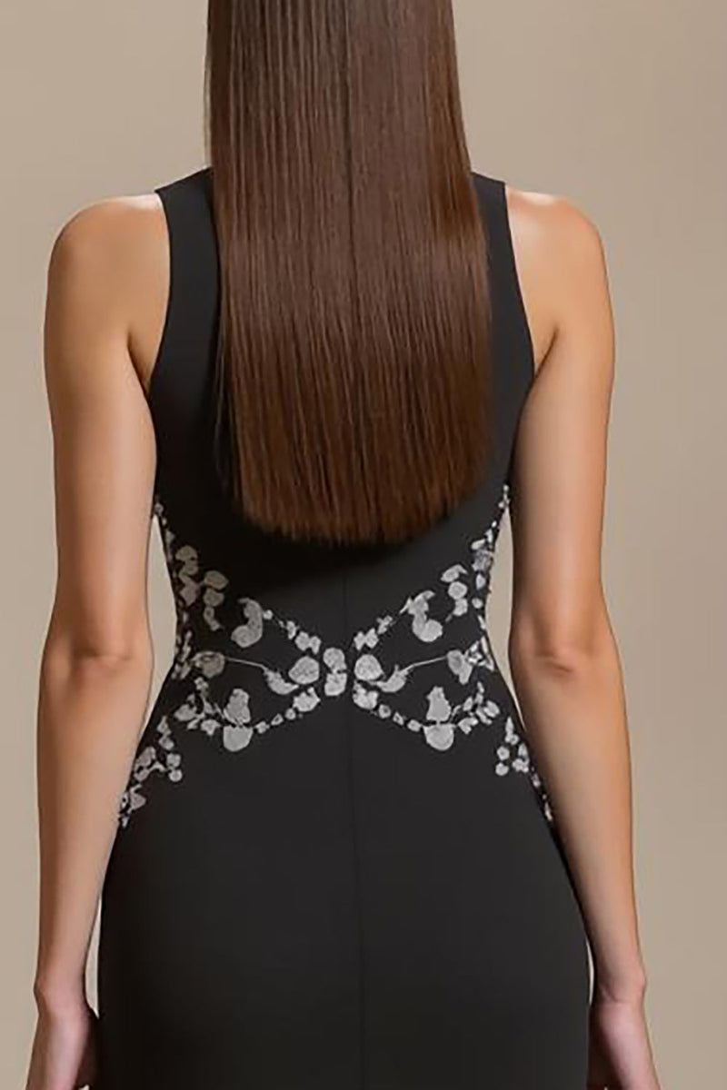 Load image into Gallery viewer, Black Long Mermaid Formal Dress with Appliques