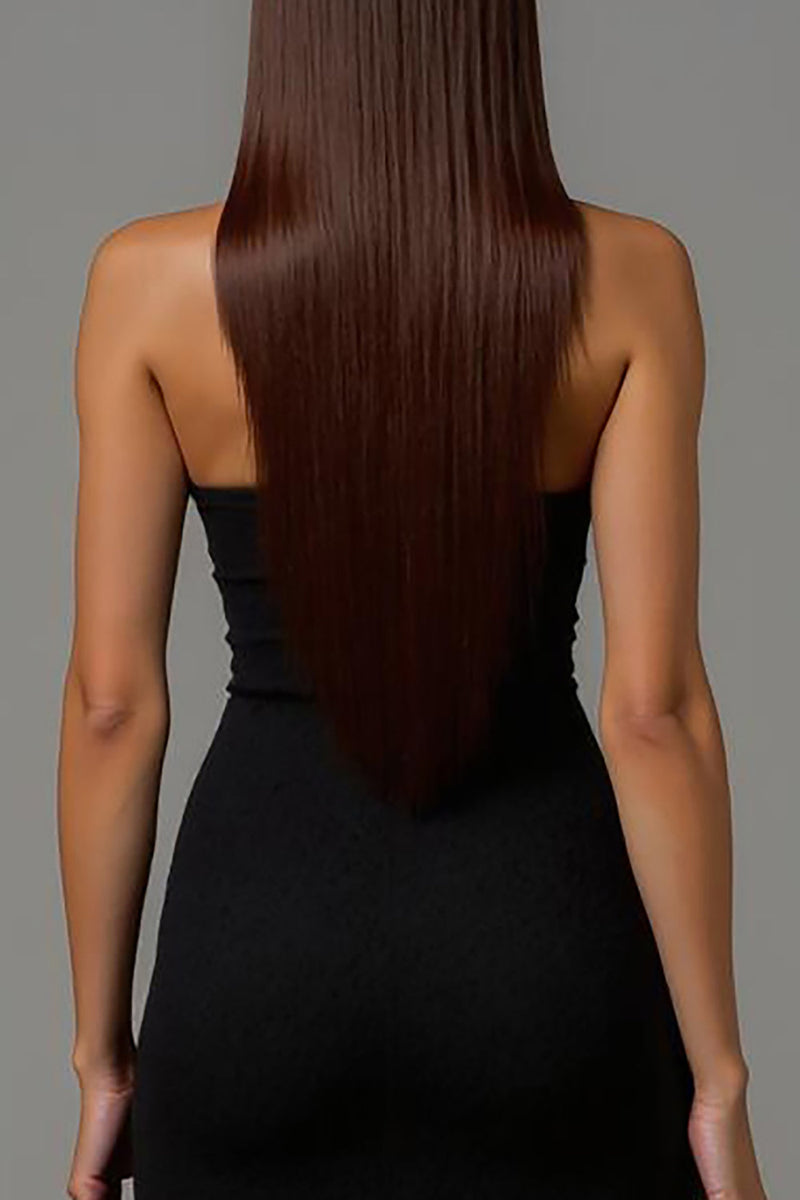 Load image into Gallery viewer, Black V Neck Sheath 3D Flowers Long Formal Dress with Lace