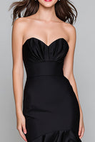 Load image into Gallery viewer, Black and White Mermaid Sweetheart Long Formal Dress with Ruffles