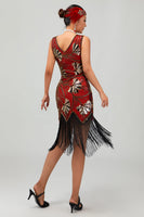 Load image into Gallery viewer, Sparkly Green Golden Bodycon Fringed Short 1920s Dress with Sequins