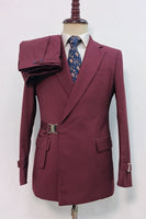 Load image into Gallery viewer, 2 Piece Notched Lapel Navy Prom Men's Suits