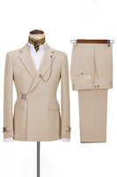 Load image into Gallery viewer, 2 Piece Notched Lapel Navy Prom Men's Suits