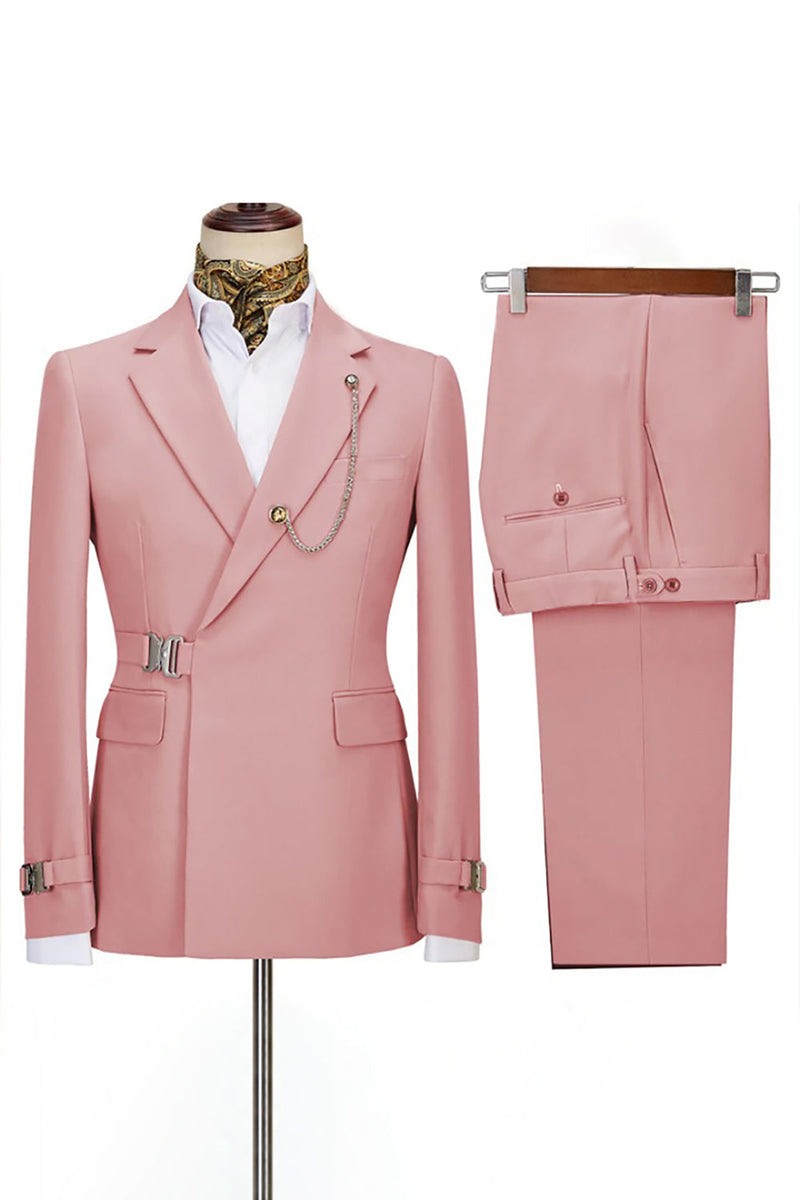 Load image into Gallery viewer, 2 Piece Notched Lapel Navy Prom Men's Suits