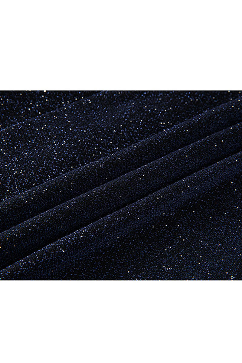 Load image into Gallery viewer, Sparkly 2 Piece Navy Shawl Lapel Prom Men's Suits