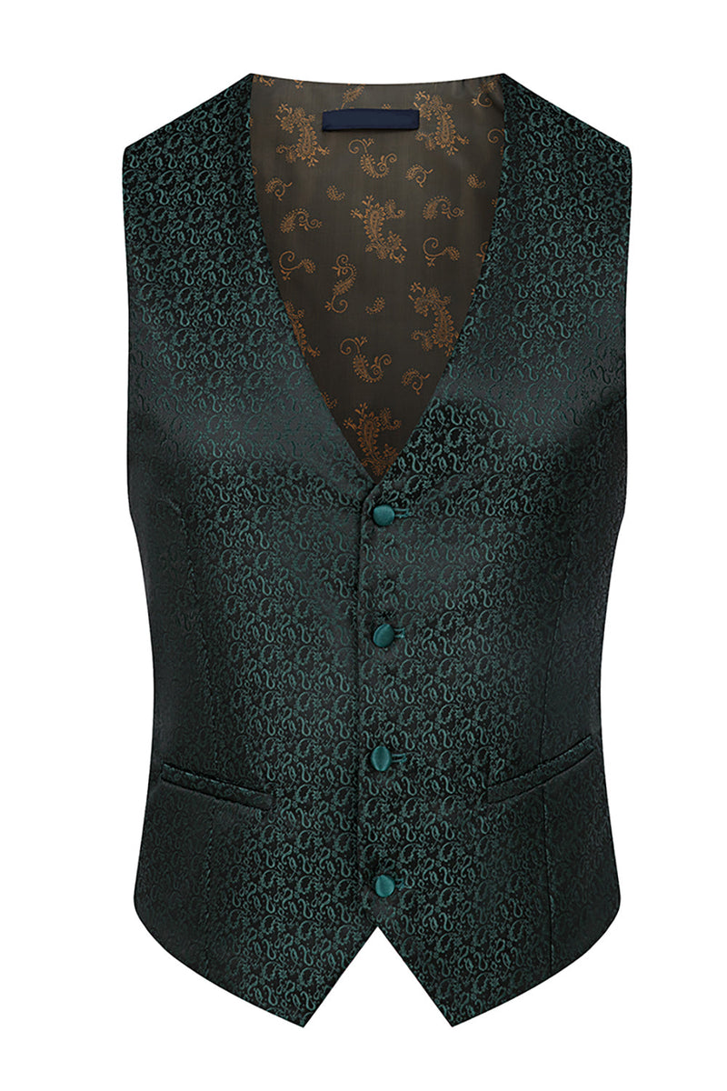 Load image into Gallery viewer, 3 Piece Khaki Jacquard Double Breasted Prom Men's Suits