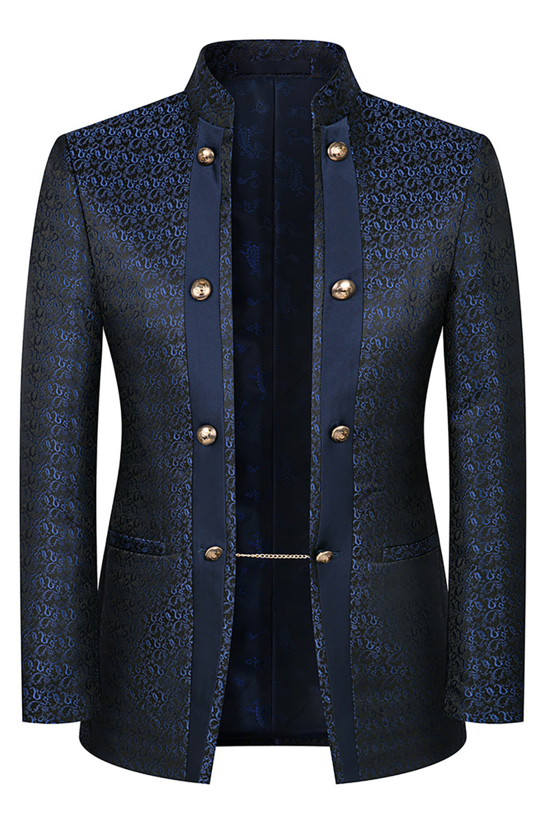 Load image into Gallery viewer, 3 Piece Khaki Jacquard Double Breasted Prom Men's Suits