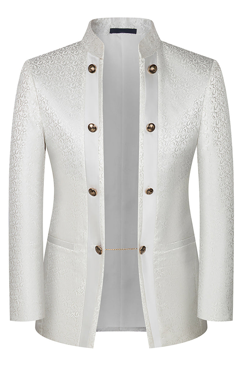 Load image into Gallery viewer, 3 Piece Khaki Jacquard Double Breasted Prom Men's Suits