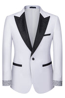 Load image into Gallery viewer, 3 Piece One Button Ivory Prom Men's Suits with Pockets