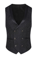 Load image into Gallery viewer, 3 Piece Dark Green Shawl Lapel Jacquard Prom Men's Suits