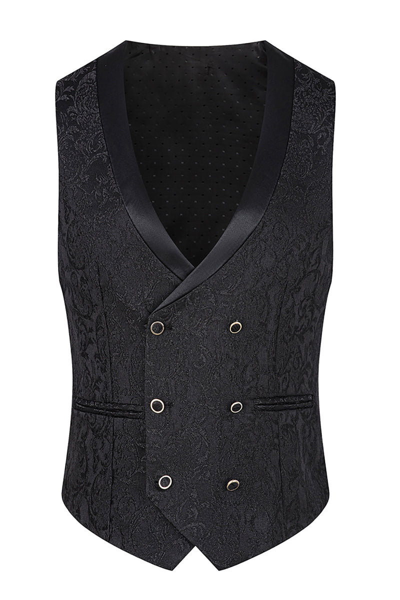 Load image into Gallery viewer, 3 Piece Dark Green Shawl Lapel Jacquard Prom Men's Suits