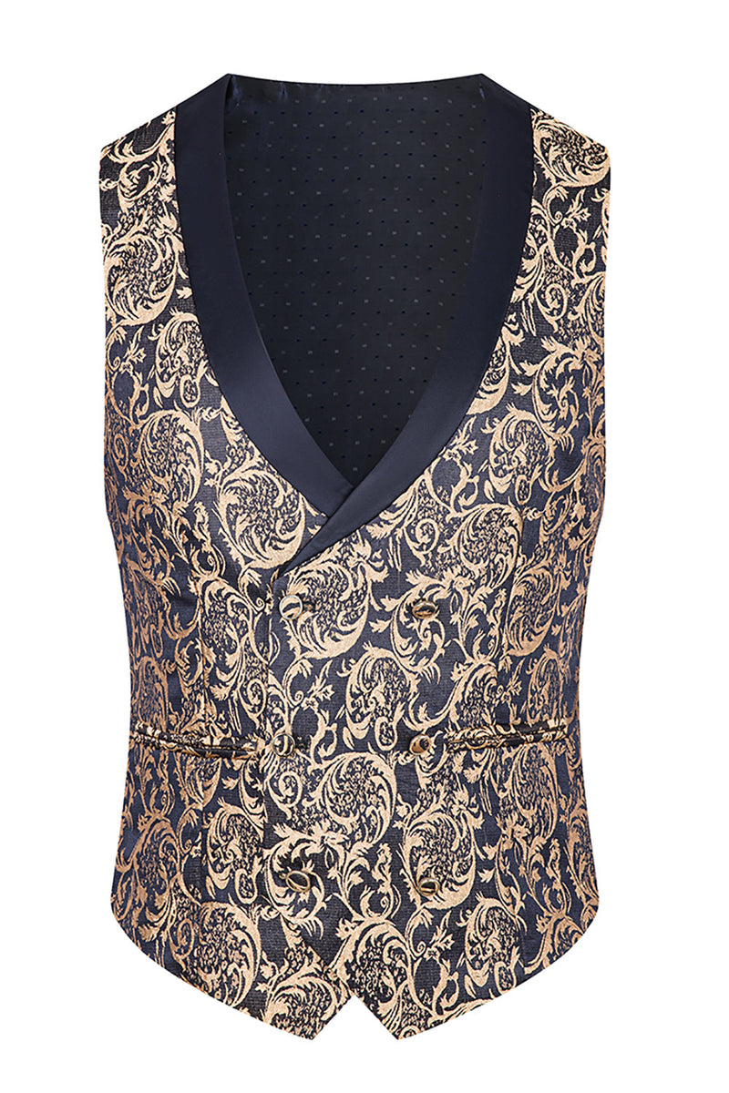 Load image into Gallery viewer, 3 Piece Dark Green Shawl Lapel Jacquard Prom Men's Suits