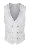 Load image into Gallery viewer, 3 Piece Dark Green Shawl Lapel Jacquard Prom Men's Suits