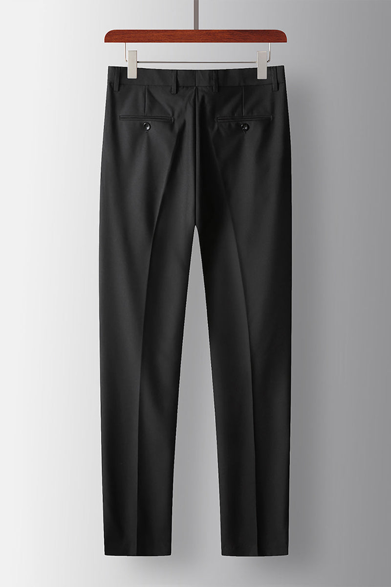 Load image into Gallery viewer, Black 2 Piece Double Breasted Peak Lapel Prom Men's Suits