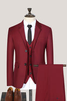 Load image into Gallery viewer, Black Notched Lapel 3 Piece Single Breasted Prom Men's Suits