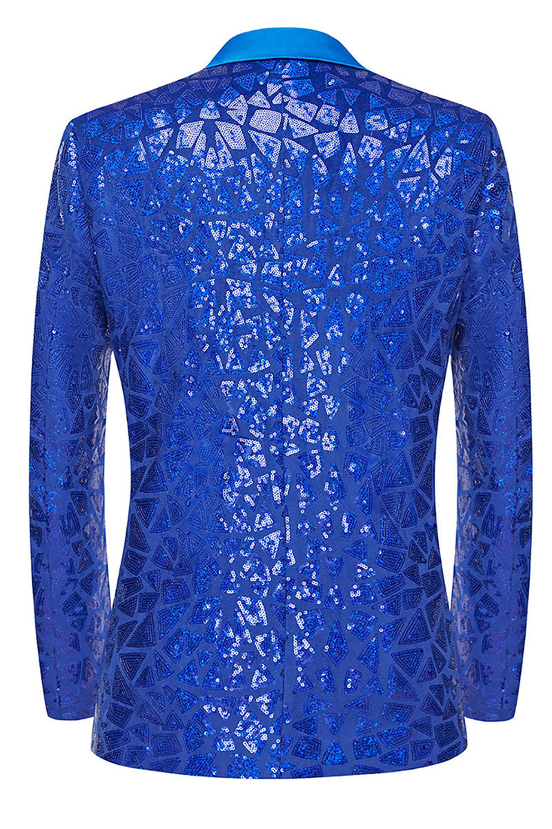 Load image into Gallery viewer, Sparkly Sequins Black Golden 2 Piece Prom Men's Suits