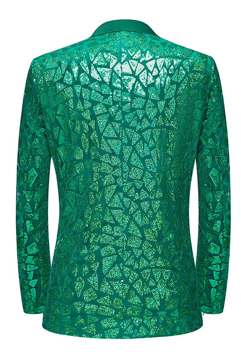 Load image into Gallery viewer, Sparkly Sequins Black Golden 2 Piece Prom Men's Suits